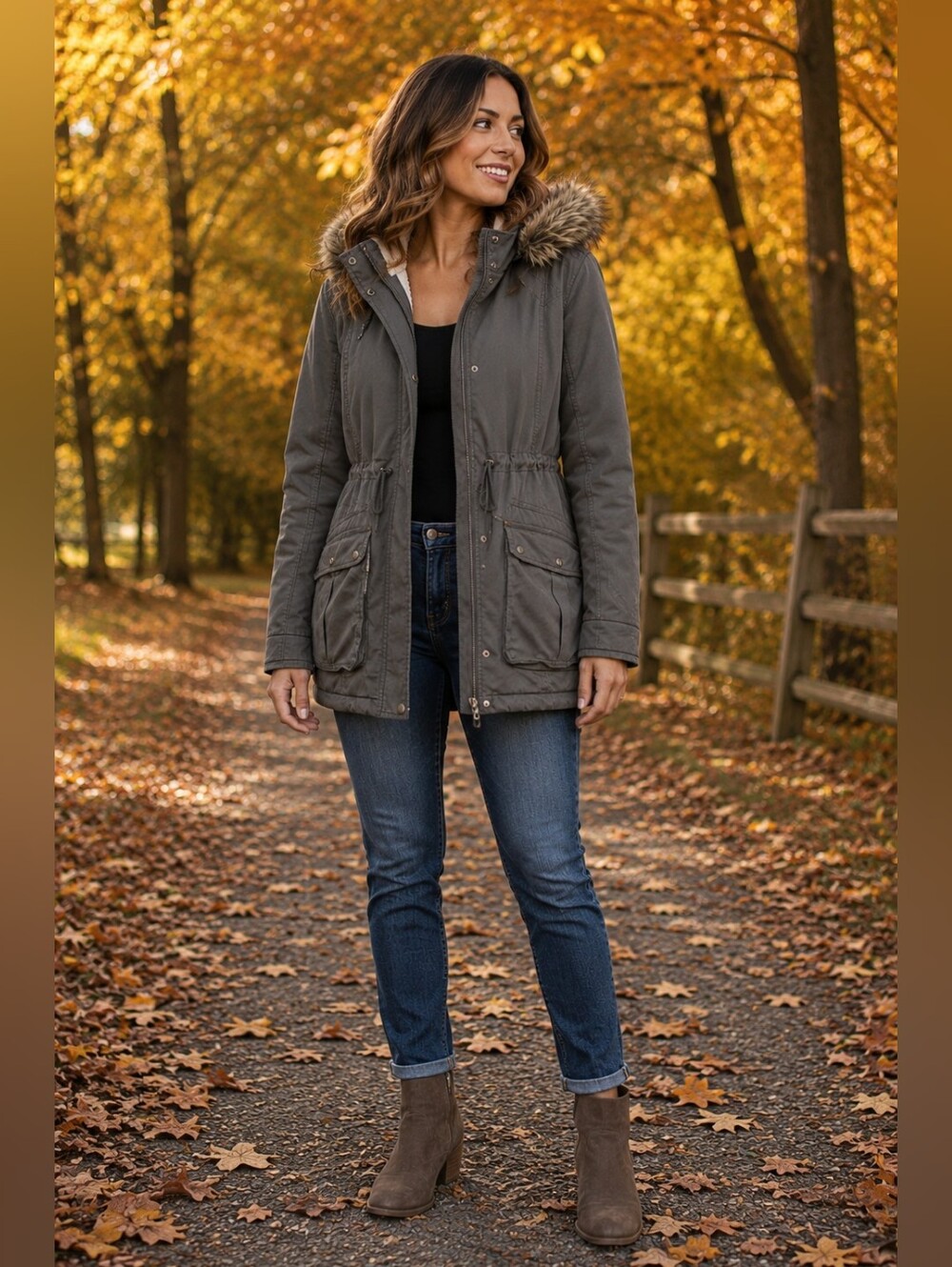 Gray Winter Coat H&M size 8